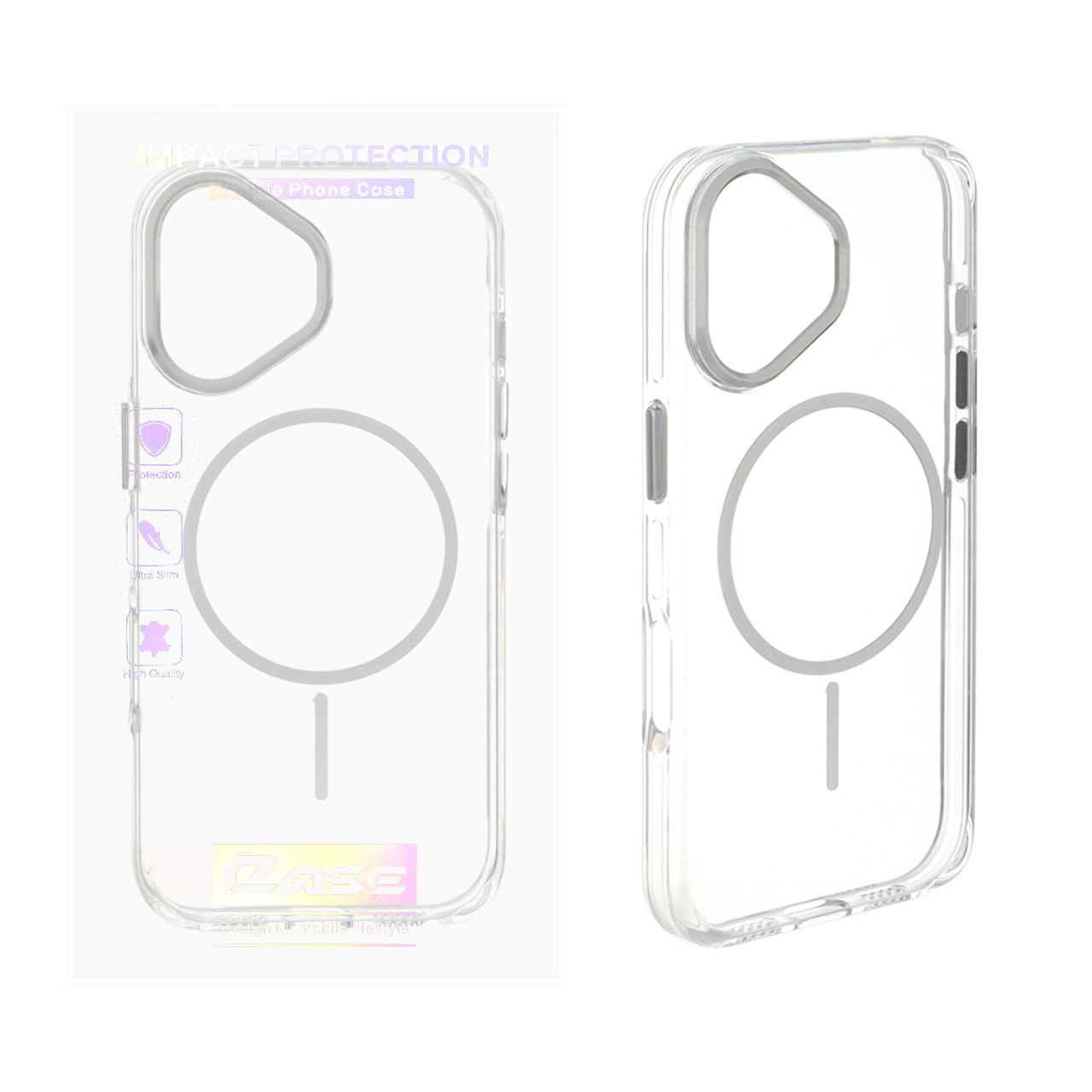 قاب Creative Case کریستالی MagSafe لنز فلزی Apple iPhone 17 - سفید